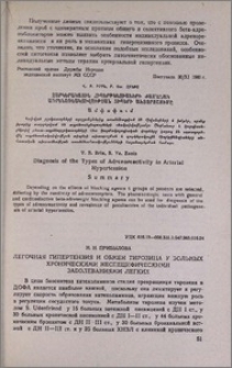 Легочная гипертензия и обмен тирозина у больных хроническими неспецифическими заболеваниями легких