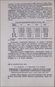 Изменения агрегационных свойств клеток крови у больных с синдромом длительного сдавления