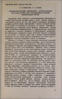Морфологические изменения артериальной системы почек при экспериментальной коарктации аорты