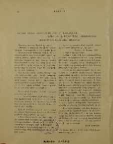 Victor Hugo, Chateaubriand et Lamartine dans la littérature arménienne հատորի մասին յայտնուած կարծիքներ