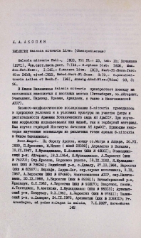 Биология Salsola nitraria Litw. (Chenopodiaceae)