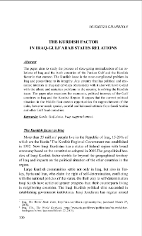 The Kurdish Factor in Iraq-Gulf Arab States Relations