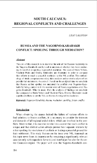 Russia and the Nagorno-Karabakh Conflict: Spoiling Through Mediation?