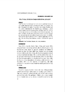 Political Crisis in Iraqi Kurdistan, 2013-2017