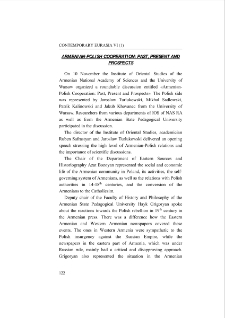 Armenian-Polish Cooperation: Past, Present and Prospects