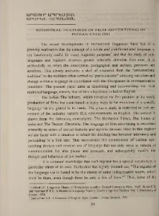 Registral features of film advertising in Indian English