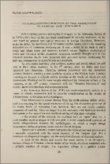 Mythologizing poetics in the Armenian fiction of the 1970’s-80’s