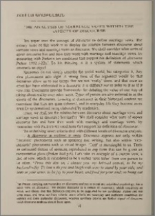The analysis of marriage vows within the aspects of discourse