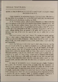 Emily Dickinson's conception of death and immortality