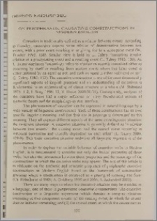 On periphrastic causative constructions in modern english