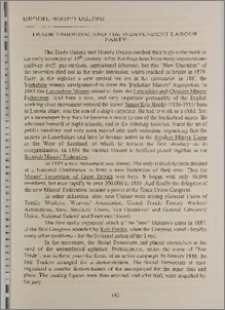 Trade Unionism and the independent labour party