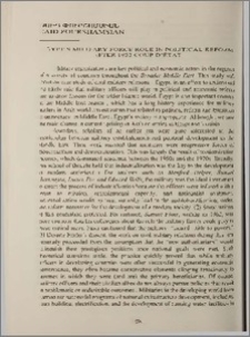 Egypt's military force role in political reform after 1952 coup d'état