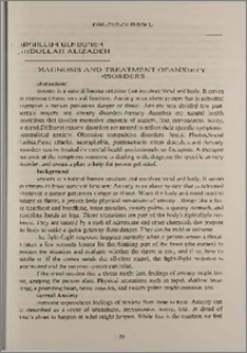 Diagnosis and treatment of anxiety disorders