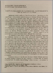 Puritan imagery in Nathaniel Hawthorne's "The Scarlet Letter"