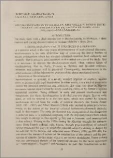 Decolonization in Herman Melville's Moby Dick: Dialectic encounter between Europe and Wilderness (America)
