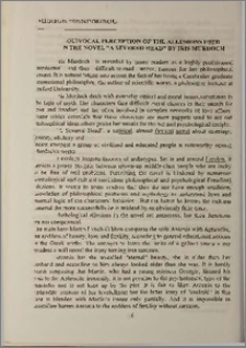 Equivocal perception of the allusions used in the novel "A Severed Head" by Iris Murdoch