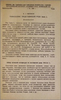 Кавказские представители рода Inula L