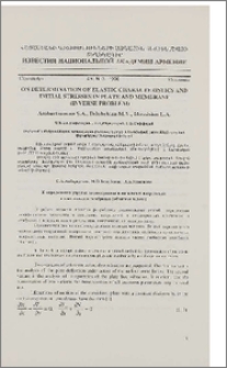 On Determination of elastic characteristics and initial stresses in plate and membrane (Inverse problem)