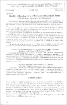 Stability of bending form of piezoactive bimorphfic plates
