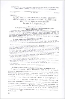 Устойчивость нелинейных изгибных волн модуляции в магнитоупругих пластинах в пространственном подходе