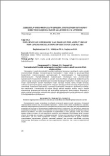 Influence of supersonic gas flow on the amplitude of non-linear oscillations of rectangular plates