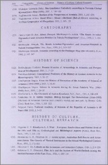 History of Culture, Cultural Research