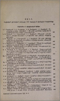 Ցանկ Հայկական քիմիական ամսագրի XIX հատորում զետեղված հոդվածների