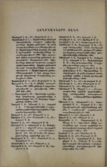 Հեղինակների ցանկ