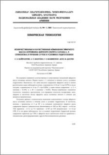 Количественные и качественные изменения эфирного масла котовника мятного (Nepeta cataria L. f. citriodora) в течение суток в условиях гидропоники