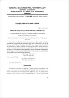 Methane oxidation in presence of sulfur dioxide