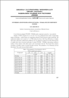 Synthesis and investigation of YFeTiO5 - YFeSnO5 multicomponent system