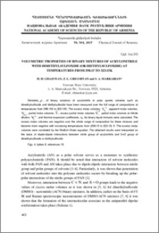 Volumetric properties of binary mixtures of acrylonitrile with dimethylsulfoxide (or diethylsulfoxide) at temperatures from 298.15 to 323.15 K