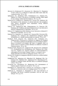 Annual index of authors