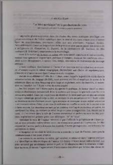 "Le Moi mythique" et la production du sens (sur l’exemple pris dans la poésie populaire arménienne)