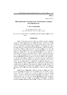Microelectronic Gas Sensors for Non-invasive Analysis of Exhaled Gases