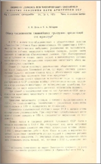 Обзор численности главнейших грызунов вредителей с-х культур*