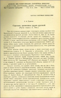 Строение древесины груши русской (Pyrus rossia A. Dan.)