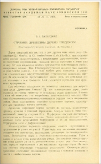 Строение древесины дерена шведского