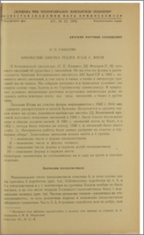 Аномалии цветка Tulipa Julia C. Koch