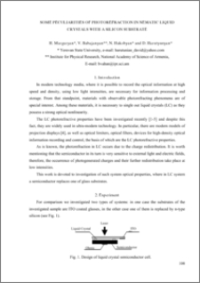 SOME PECULIARITIES OF PHOTOREFRACTION IN NEMATIC LIQUID CRYSTALS WITH A SILICON SUBSTRATE