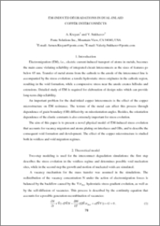 EM-INDUCED DEGRADATIONS IN DUAL-INLAID COPPER INTERCONNECTS