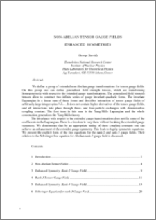 NON-ABELIAN TENSOR GAUGE FIELDS ENHANCED SYMMETRIES