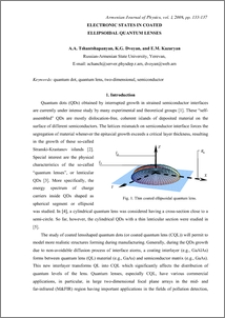 ELECTRONIC STATES IN COATED ELLIPSOIDAL QUANTUM LENSES