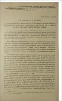 Кариологические особенности четырех видов мошек рода Eusimulium roub. (Simuliidae, Diptera) из Армении и генетические связи между ними