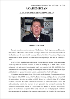 ALEXANDER BAGHDASARYAN