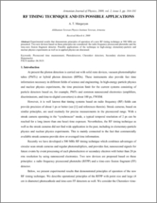 RF TIMING TECHNIQUE AND ITS POSSIBLE APPLICATIONS