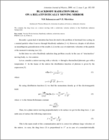 BLACKBODY RADIATION DRAG ON A RELATIVISTICALLY MOVING MIRROR