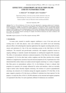 EFFECTIVE ANISOTROPY OF FE/SI THIN FILMS AND ITS NANOSTRUCTURE