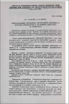 Визуализация феномена сегрегации ядрышка в клетках эукариотов в условиях действия DL-этионина