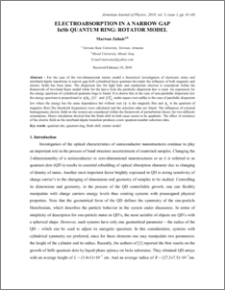 ELECTROABSORPTION IN A NARROW GAP InSb QUANTUM RING: ROTATOR MODEL